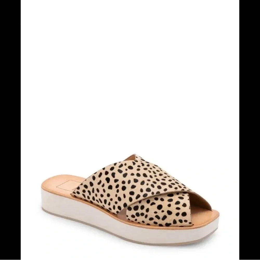 Dolce Vita capri slide sz 6 calf hair leopard - Picture 1 of 5
